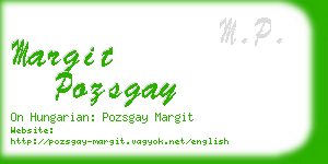 margit pozsgay business card